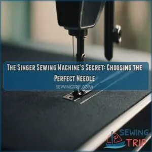 Singer sewing machine with basic eye pointed needle