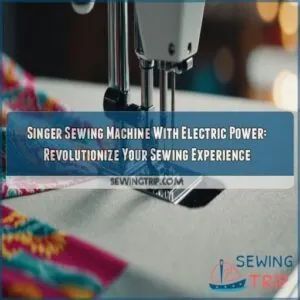 Singer sewing machine with electric power