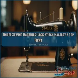 Singer sewing machine with lock stitch