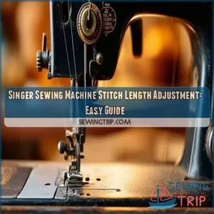 Singer sewing machine with stitch length adjustment