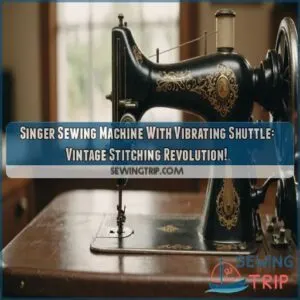 Singer sewing machine with vibrating shuttle