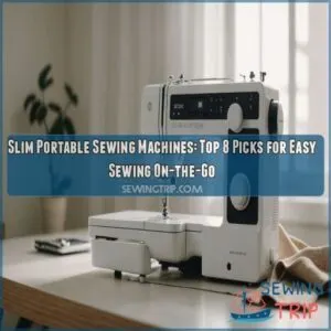 Slim portable sewing machines