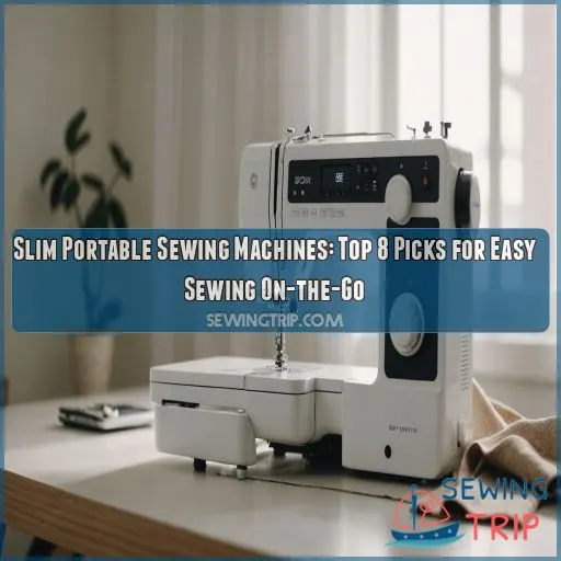 Slim portable sewing machines