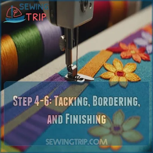 Step 4-6: Tacking, Bordering, and Finishing