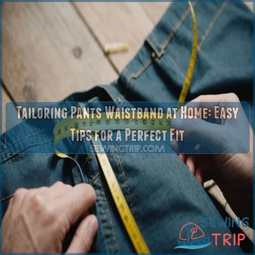 Tailoring pants waistband at home