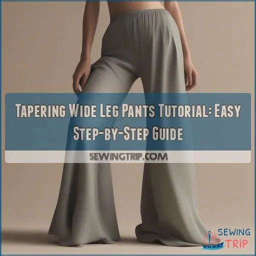 Tapering wide leg pants tutorial