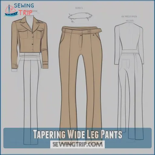 Tapering Wide Leg Pants