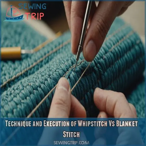 Technique and Execution of Whipstitch Vs Blanket Stitch