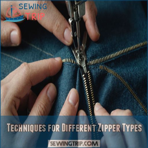 Techniques for Different Zipper Types