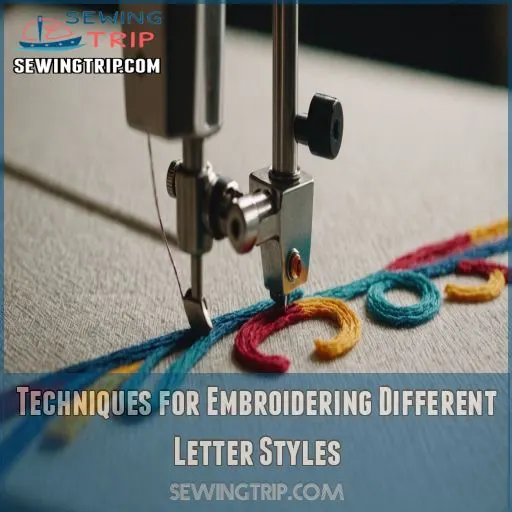 Techniques for Embroidering Different Letter Styles