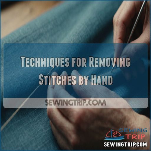 Techniques for Removing Stitches by Hand Techniques for Removing Stitches by Hand