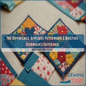 The Difference: Applique Patchwork & Quilting Techniques Explained 9 the difference applique patchwork