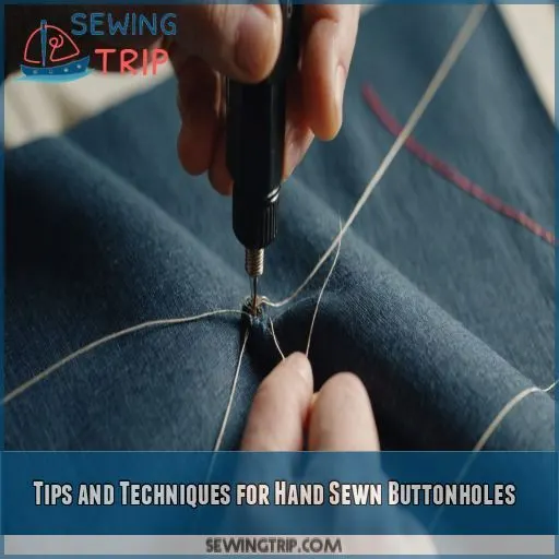 Tips and Techniques for Hand Sewn Buttonholes