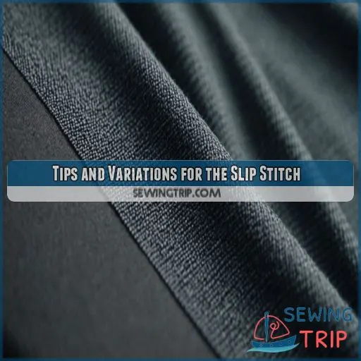 Tips and Variations for the Slip Stitch