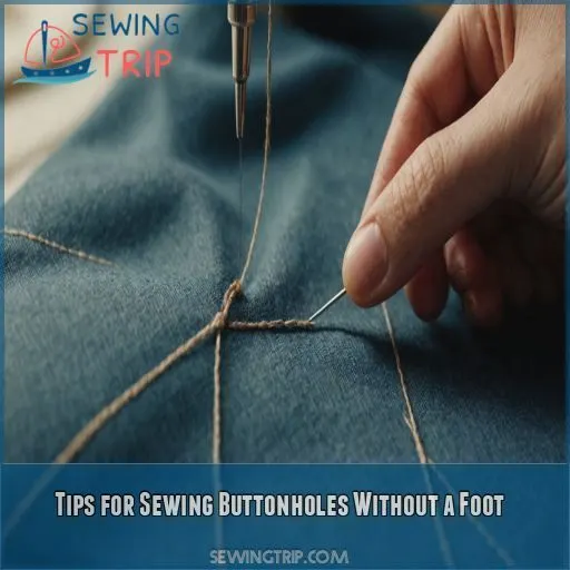 Tips for Sewing Buttonholes Without a Foot