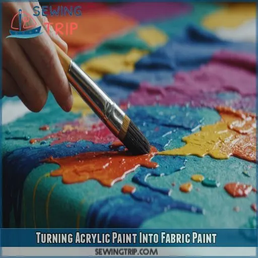 Turning Acrylic Paint Into Fabric Paint