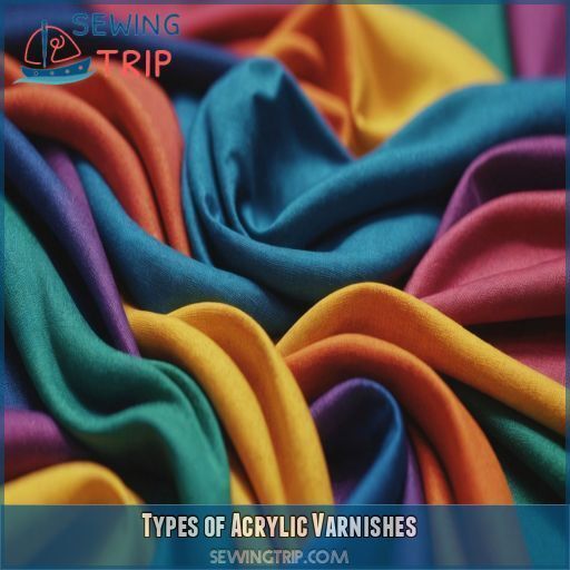 Types of Acrylic Varnishes Types of Acrylic Varnishes