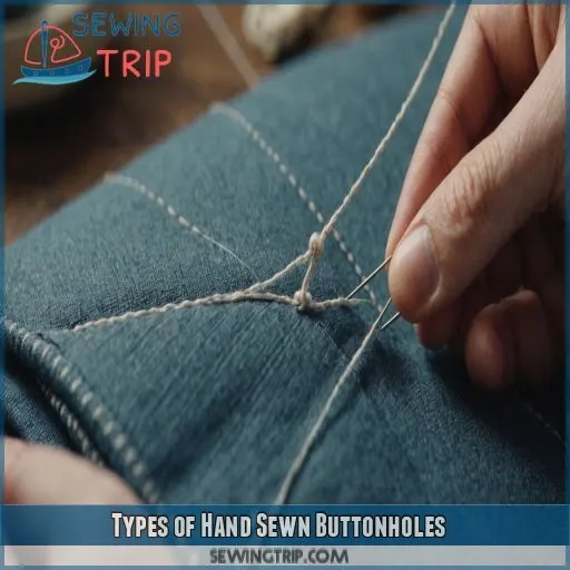 Types of Hand Sewn Buttonholes