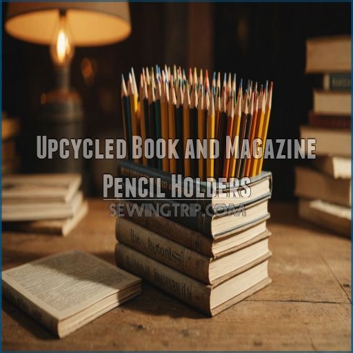 Upcycled Book and Magazine Pencil Holders