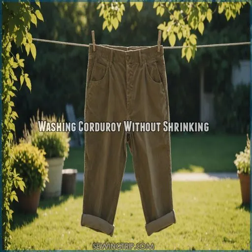 Washing Corduroy Without Shrinking