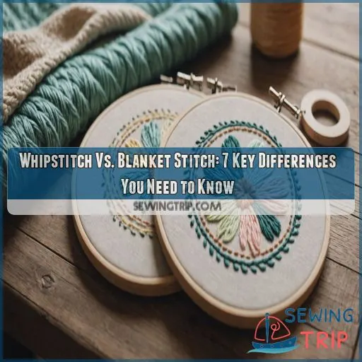 Whipstitch vs. blanket stitch differences