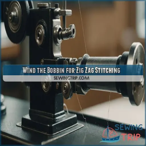 Wind the Bobbin for Zig Zag Stitching