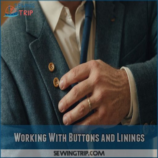 Working With Buttons and Linings Working With Buttons and Linings