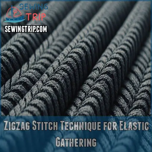 Zigzag Stitch Technique for Elastic Gathering