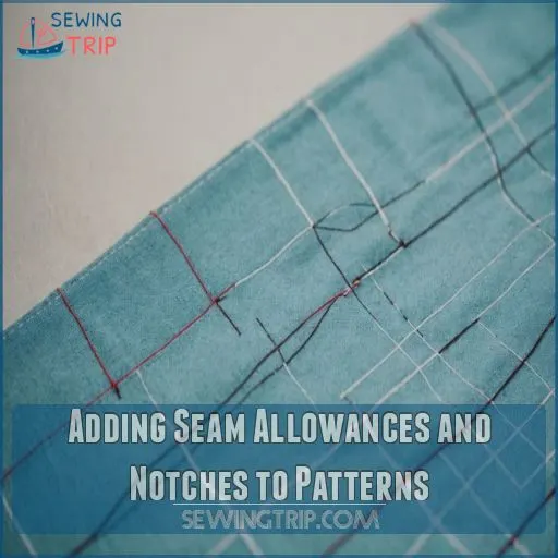 Adding Seam Allowances and Notches to Patterns