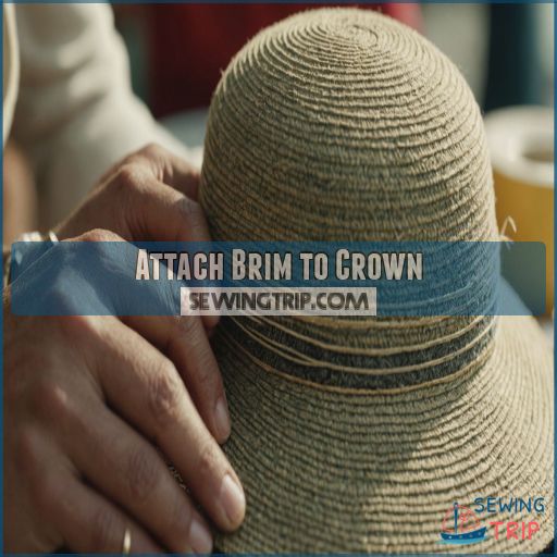 Attach Brim to Crown