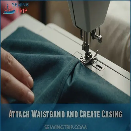 Attach Waistband and Create Casing