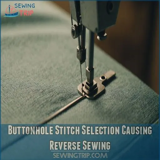 Buttonhole Stitch Selection Causing Reverse Sewing