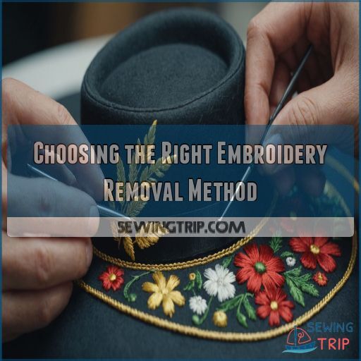Choosing the Right Embroidery Removal Method Choosing the Right Embroidery Removal Method