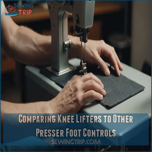 Comparing Knee Lifters to Other Presser Foot Controls