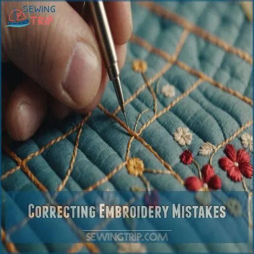 Correcting Embroidery Mistakes