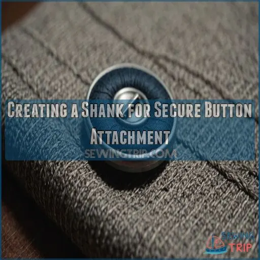 Creating a Shank for Secure Button Attachment