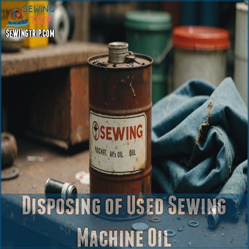 Disposing of Used Sewing Machine Oil Disposing of Used Sewing Machine Oil