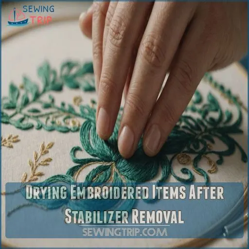 Drying Embroidered Items After Stabilizer Removal