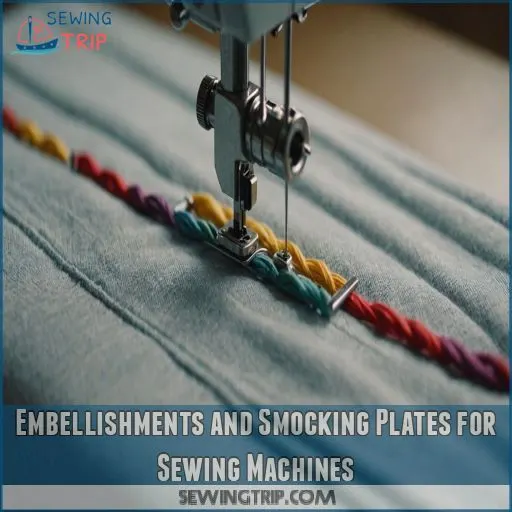 Embellishments and Smocking Plates for Sewing Machines