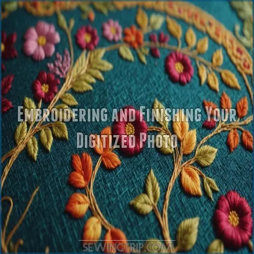 Embroidering and Finishing Your Digitized Photo