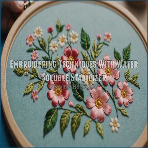 Embroidering Techniques With Water Soluble Stabilizer