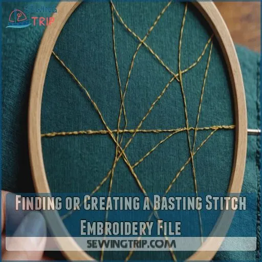 Finding or Creating a Basting Stitch Embroidery File