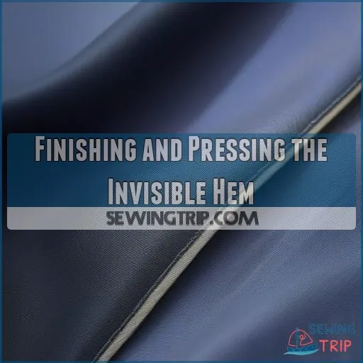 Finishing and Pressing the Invisible Hem