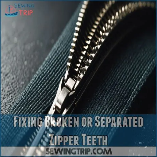 Fixing Broken or Separated Zipper Teeth