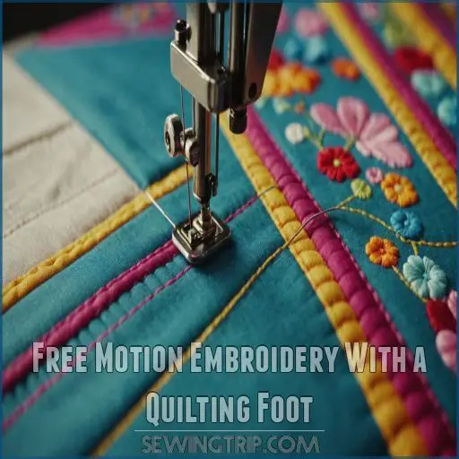 Free Motion Embroidery With a Quilting Foot Free Motion Embroidery With a Quilting Foot