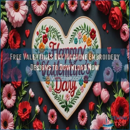 free valentines day machine embroidery designs websites