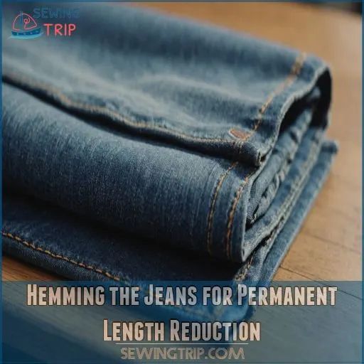 Hemming the Jeans for Permanent Length Reduction