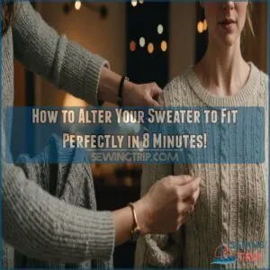 how to alter your sweater to fit perfectly in 8 minutes