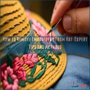 how to remove embroidery from hat