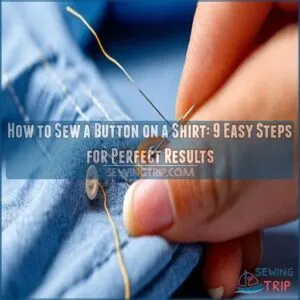 how to sew a button on a shirt